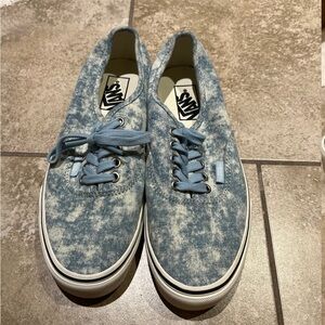 Blue patterned Vans